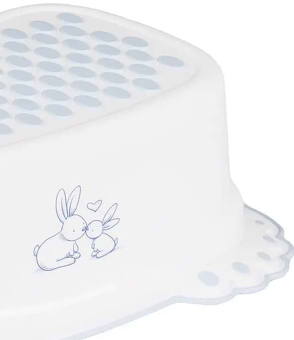 Фото - Подставка детская под умывальник Tega Baby Зайчики с антискользящей резиной Белый (KR-006-103)