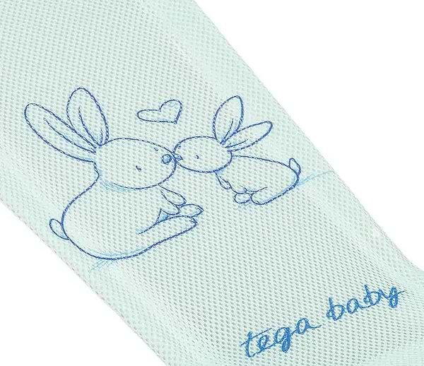 Фото - Гамак для купання в ванночку Tega Baby з малюнком Зайчики, М'ятний (KR-026-105)
