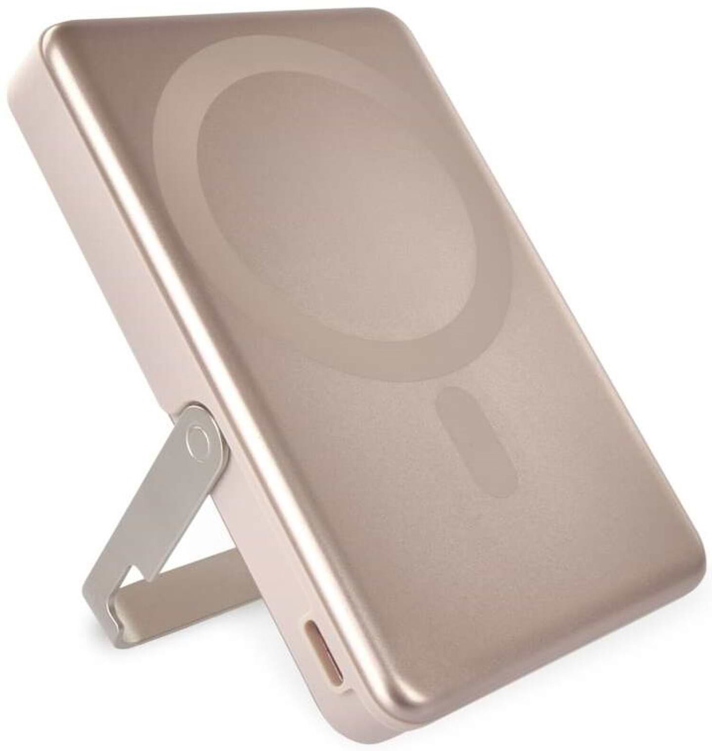 Батарея мобільна EMOS B0552RG 10000мАч бездротова зарядка, підставка рожевий