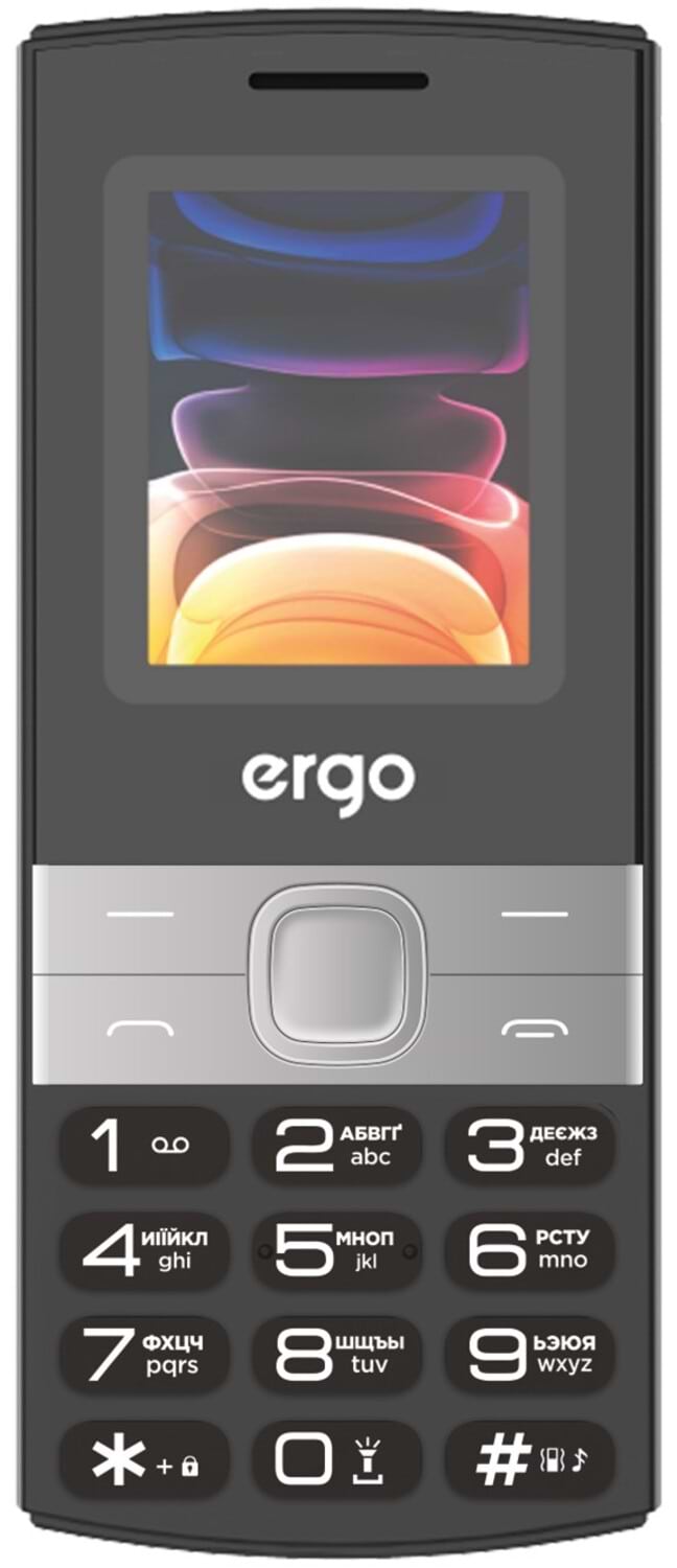 Мобильный телефон Ergo B185 Dual Sim  Black - Фото 1
