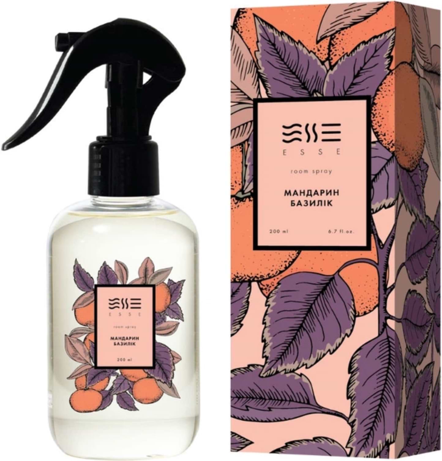 Освежитель воздуха спрей Esse Home Рум спрей Мандарин Базилик 200 мл (4820288090762)