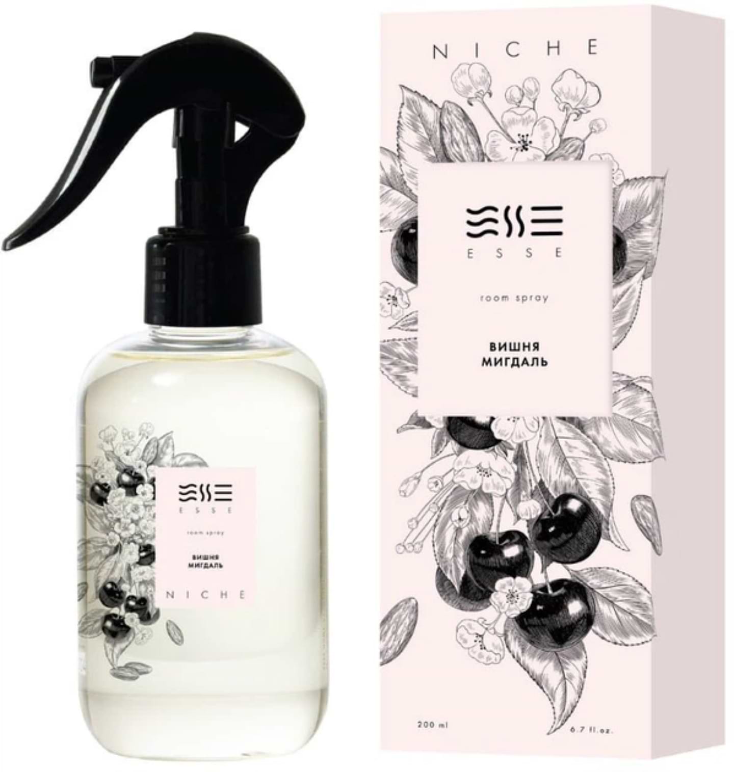 Освежитель воздуха спрей Esse Niche Рум спрей Вишня миндаль 200 мл (4820288090786)