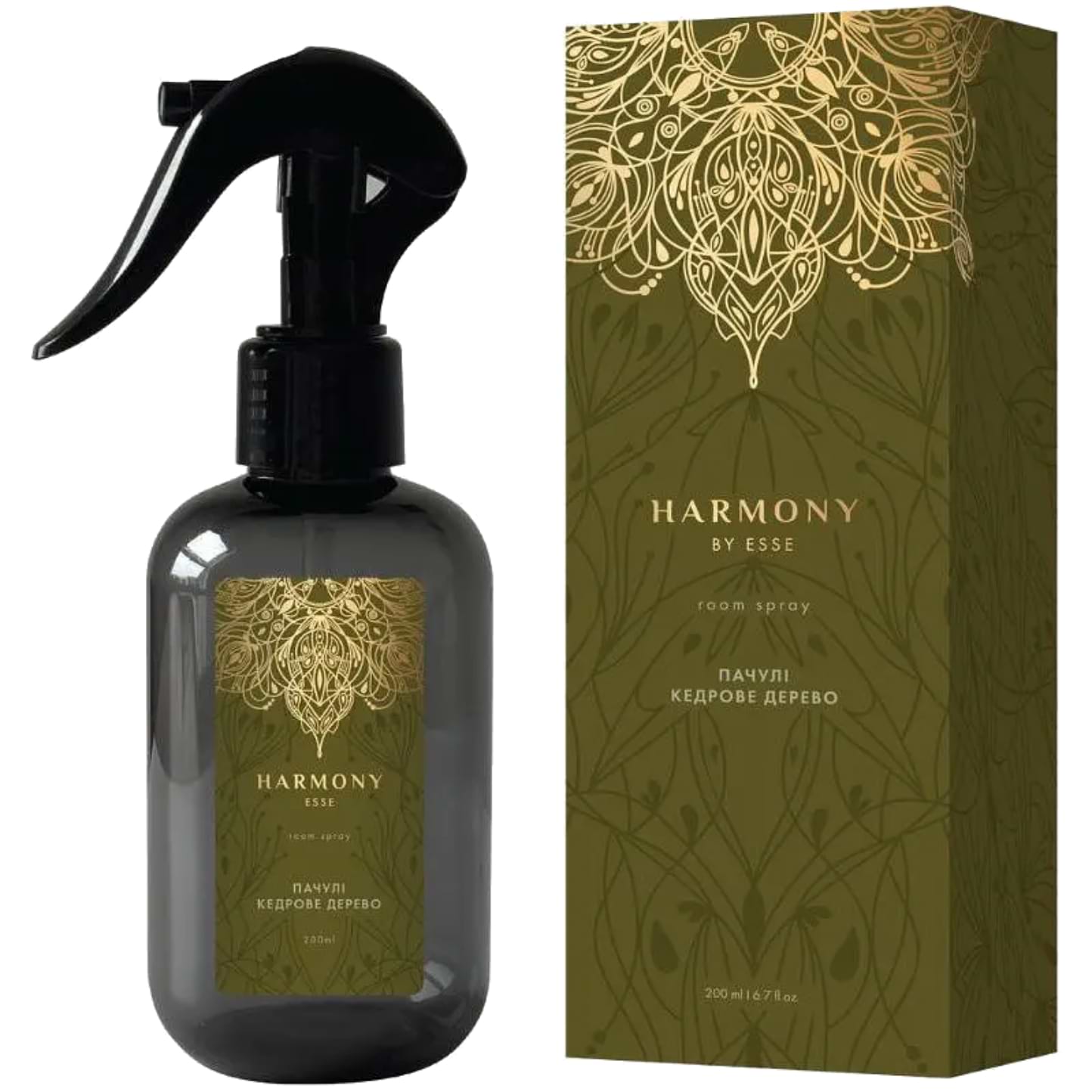 Освежитель воздуха спрей Esse Harmony Рум спрей Пачули Кедровое дерево 200 мл (4820288090809)