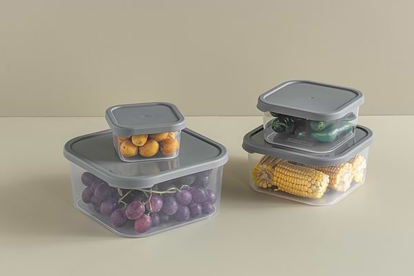 Фото - Набор емкостей для хранения Idea Home Quick Box Gray 0.4/0.9/1.8/2.9 (00655 Gray)