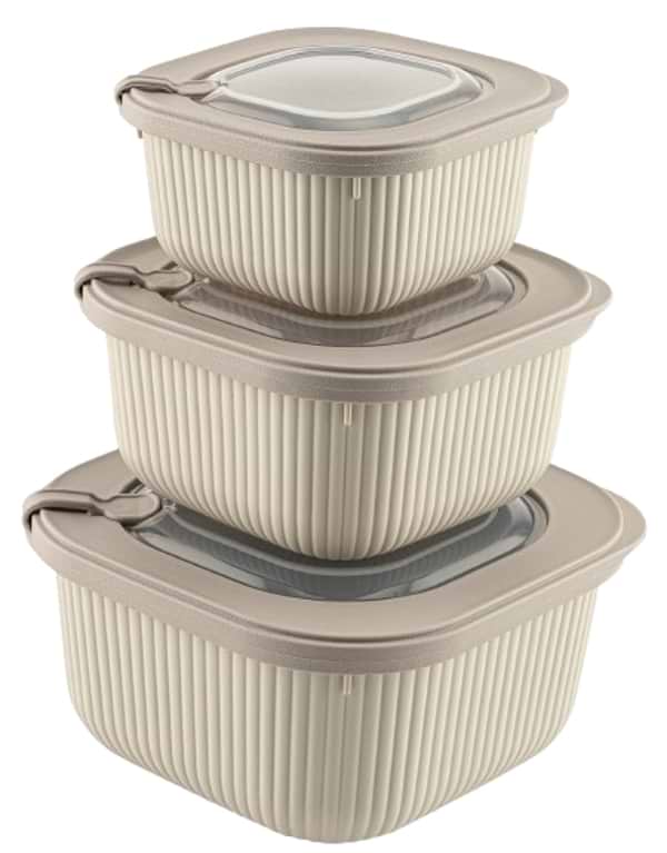 Фото - Набор емкостей для хранения Idea Home Line Box Bej 0.6/1.1/1.8 (00685 Bej) Фото - Набор емкостей для хранения Idea Home Line Box Bej 0.6/1.1/1.8 (00685 Bej)