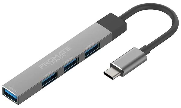 Фото - Хаб USB Promate Litehub-4 Grey