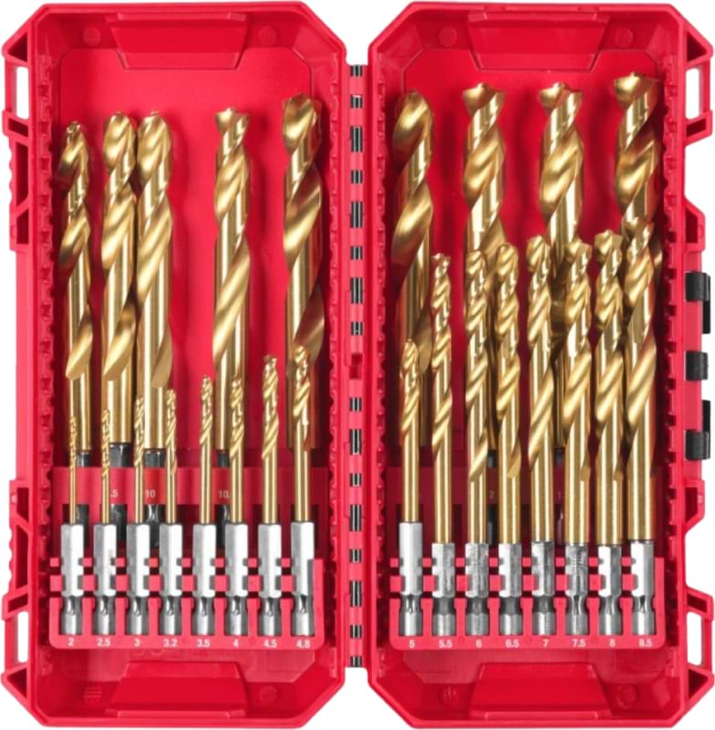 Набір свердел Milwaukee SHOCKWAVE HSS-TiN PACKOUT (4932500420)