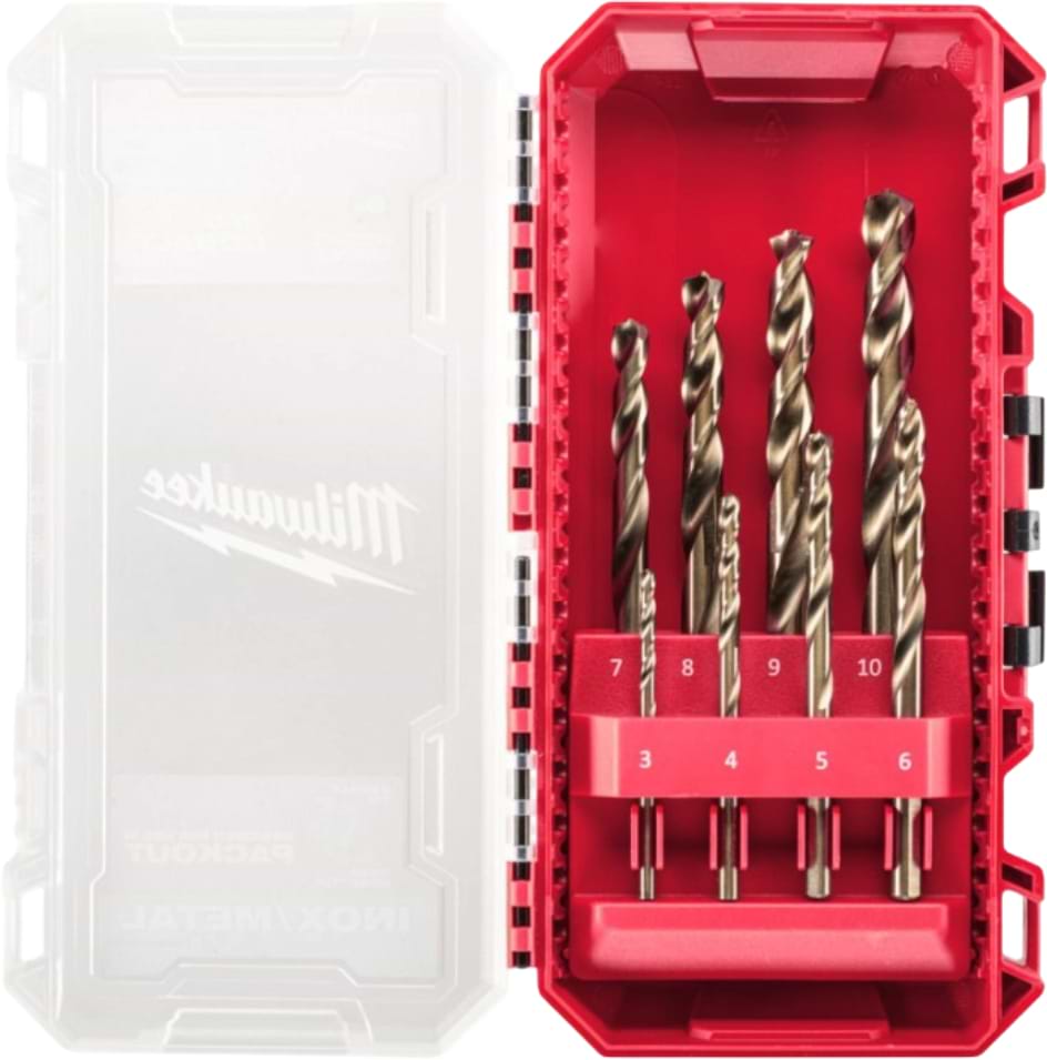 Набір свердел Milwaukee HSS-Co PACKOUT DIN338 8 шт. (4932499256)