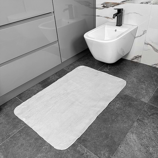 Фото - Набор ковров с эко-мехом DarianA Moon 50х60+60х90 см Светло-серый (1000009443)