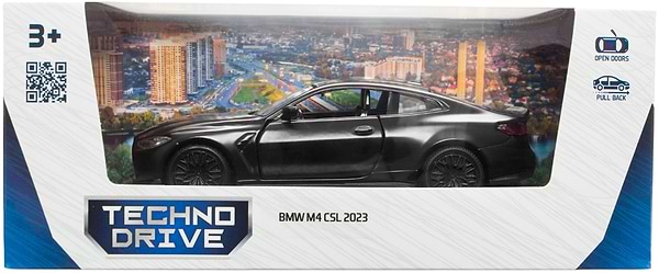 Фото - Коллекционный легковой транспорт TechnoDrive BMW M4 CSL 2023 черный (250435U)