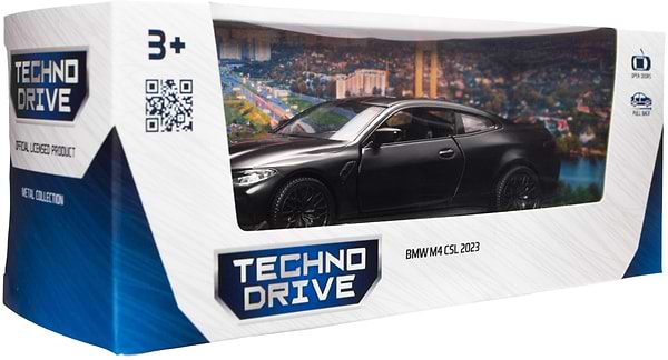 Фото - Коллекционный легковой транспорт TechnoDrive BMW M4 CSL 2023 черный (250435U)