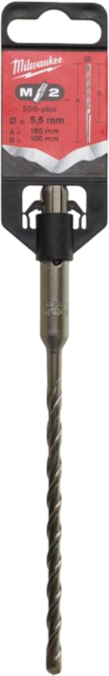 Бур Milwaukee SDS-PLUS M2 5,5х160х100 мм (4932340408)