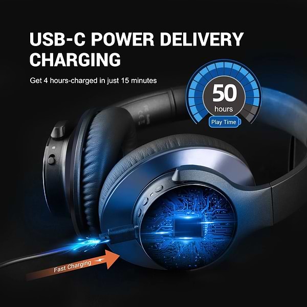 Фото - Навушники повнорозмірні бездротові OneOdio A10 Black