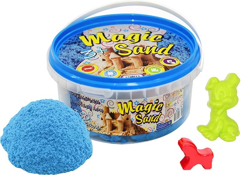 Кинетический песок Strateg Magic sand голубой, ведро 350 гр. (370-2)