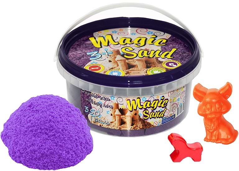 Кинетический песок Strateg Magic sand сиреневый, ведро 350 гр. (370-4)