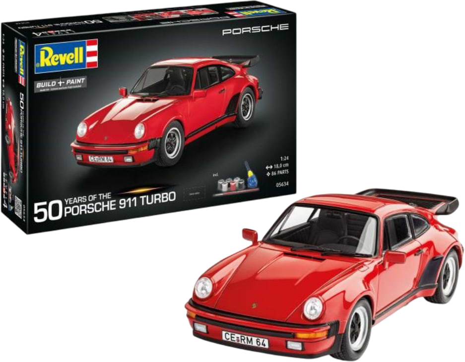 Набір для моделювання техніки Revell набір до 50 річниці автомобіль Porsch 911 Турбо (RVL-05634) - Фото 1