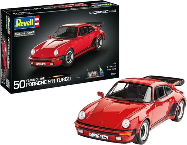 Фото - Набір для моделювання техніки Revell набір до 50 річниці автомобіль Porsch 911 Турбо (RVL-05634)