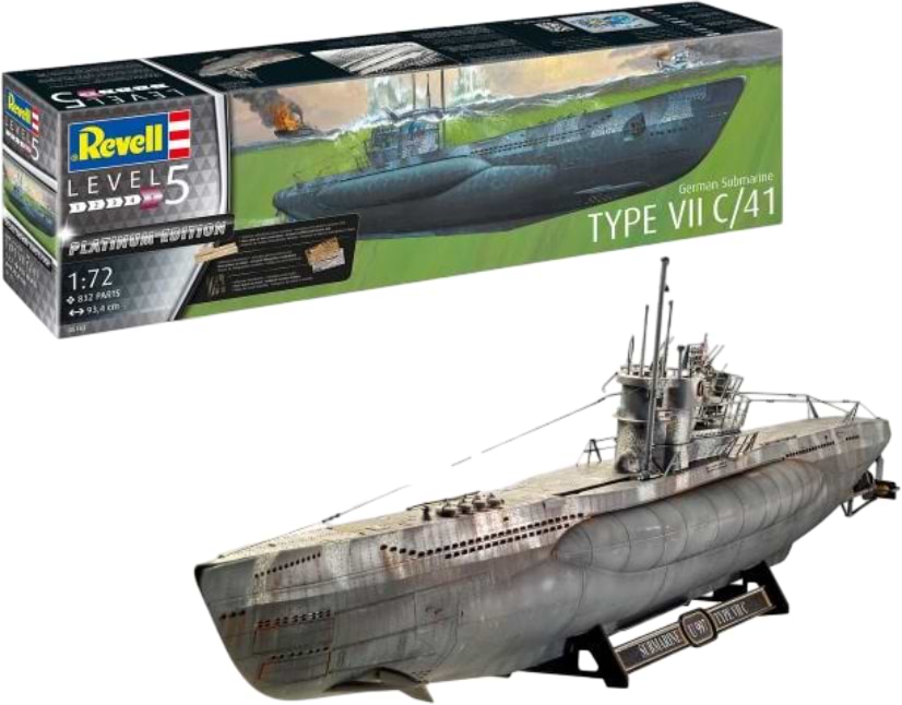 Набір для моделювання техніки Revell Німецький підводний човен типу VII C/41 (RVL-05163) - Фото 1