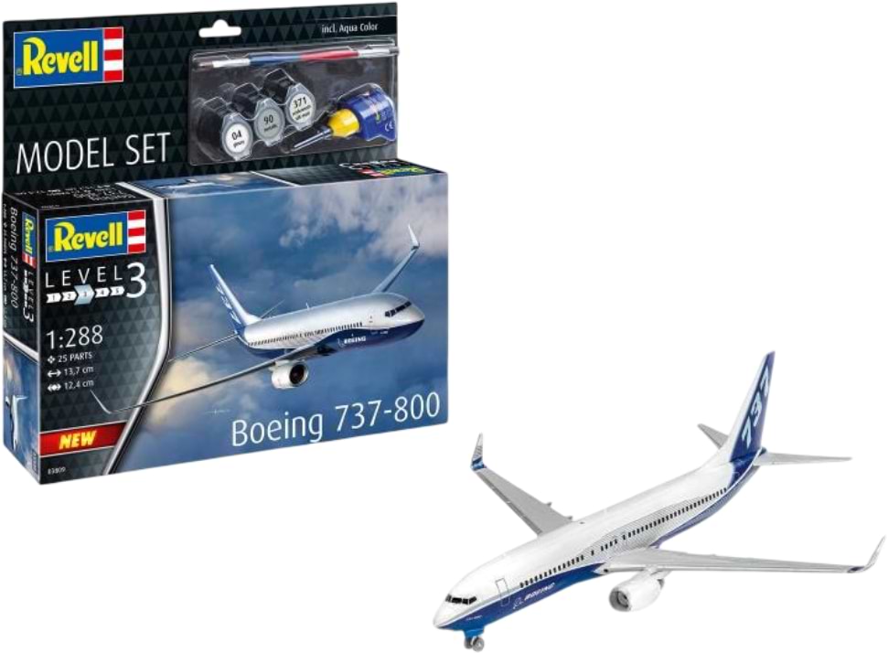 Набір для моделювання техніки Revell набір Літак Boeing 737-800 (RVL-63809) - Фото 1