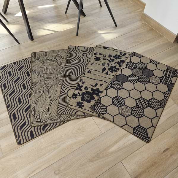 Фото - Коврик универсальный DarianA Linen look лен 60х90 волна (1000010525)