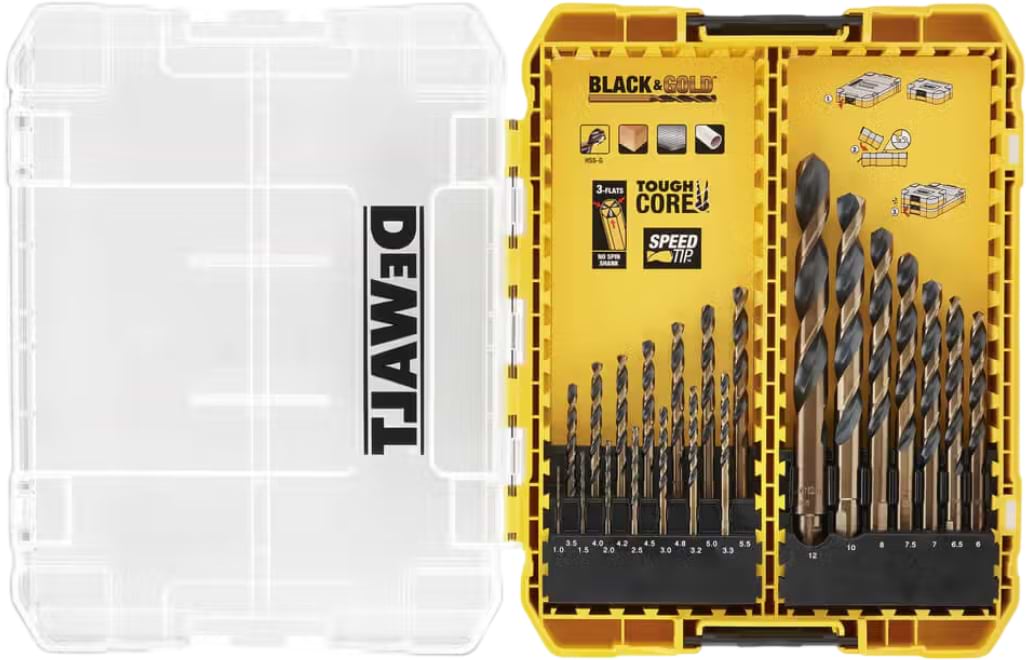 Набір свердел DeWALT Black&Gold HSS-G 21 шт. (DT70755)