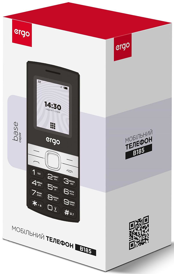 Фото - Мобильный телефон Ergo B185 Dual Sim Black