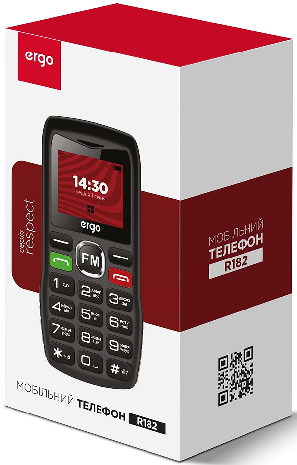 Фото - Мобильный телефон Ergo R182 Dual Sim Black