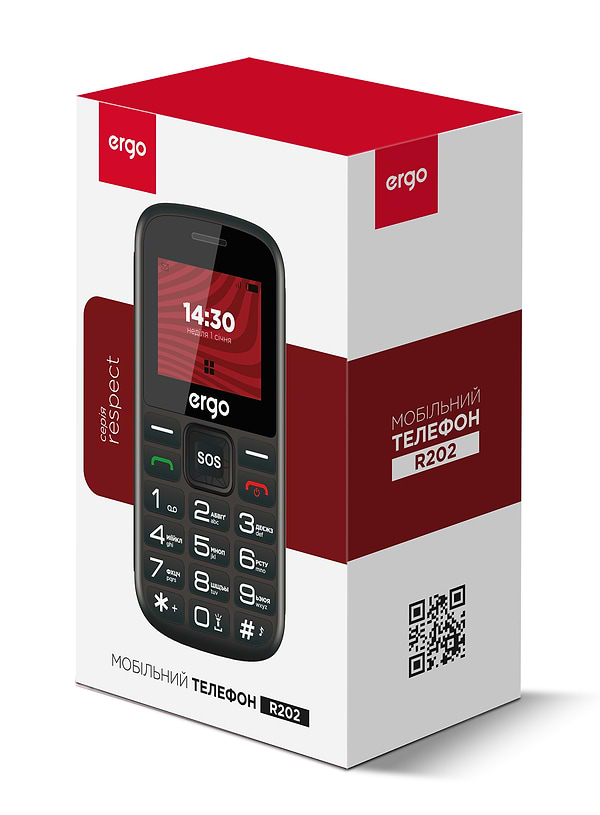 Фото - Мобильный телефон Ergo R202 Dual Sim Black
