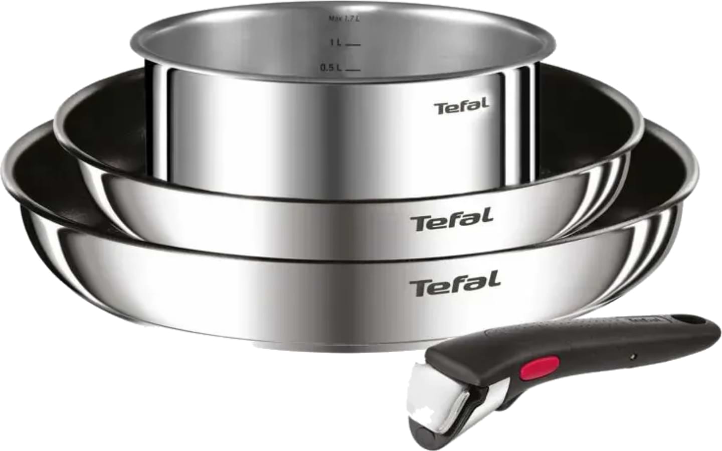 Купить Набор посуды со съемной ручкой Tefal L881S404 Ingenio Cook Eat 4 пр. - Фото 1 Набор посуды со съемной ручкой Tefal L881S404 Ingenio Cook Eat 4 пр. - Фото 1