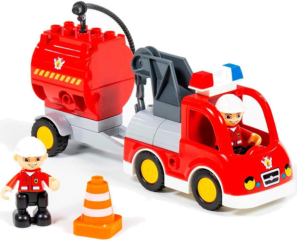 Фото - Пластиковый конструктор KID'S HOME TOYS Пожарная станция большие детали 76 эл. (188-102)