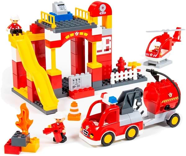 Фото - Пластиковый конструктор KID'S HOME TOYS Пожарная станция большие детали 76 эл. (188-102)