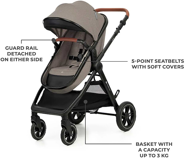 Фото - Коляска універсальна 3 в 1 Kinderkraft Esme Pro Sand Beige (KSESME00BEG300N)