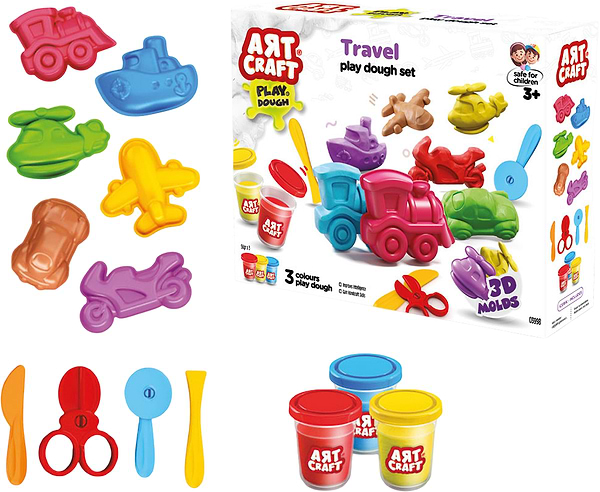 Фото - Лепка из теста dede Транспорт 168г (03998)