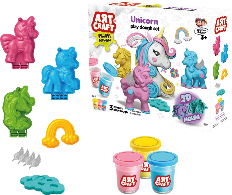 Ліплення з тіста dede Єдинороги 168г (03999)