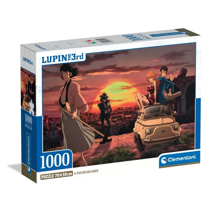 Пазли (8 +) Clementoni Захід сонця з героями  аніме Люпен 3 1000 ел. (37054)