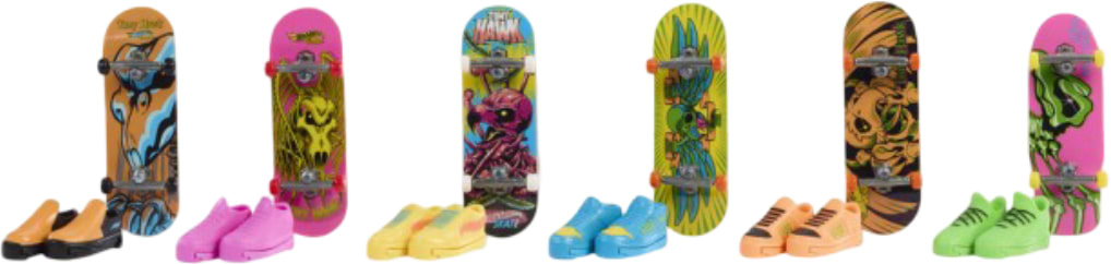 Купити Ігровий набір Hot Wheels Скейт із взуттям для пальчиків Неон серії Тоні Гок в асортименті (HPG21) - Фото 1 Ігровий набір Hot Wheels Скейт із взуттям для пальчиків Неон серії Тоні Гок в асортименті (HPG21) - Фото 1