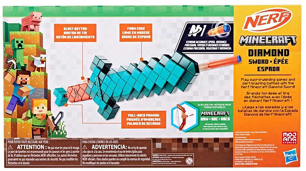Фото - Бластер многозарядный Hasbro Nerf Minecraft Sword (G1437)