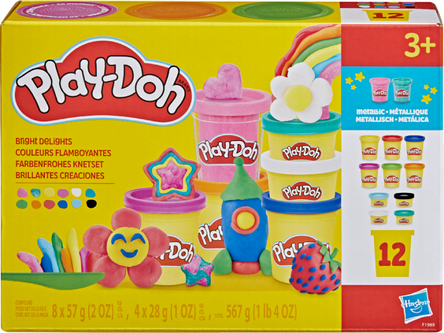 Расходники Hasbro Play-Doh 12 баночек (F1989)