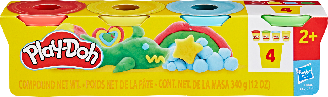 Расходники Hasbro 4 баночки G0688 Play-Doh CLASSIC (G0512_G0688)