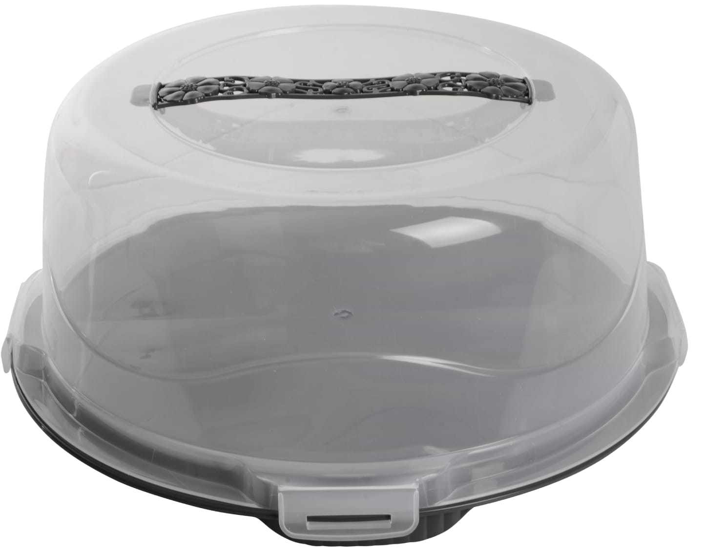 Емкость для хранения торта VIOLET HOUSE 0011 круглая ANTRASIT 18х26х37 см - Фото 1