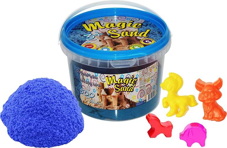 Кинетический песок Strateg Magic sand голубой, ведро 0,5 кг (371-2)