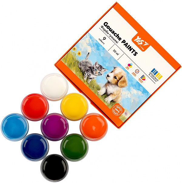 Фото - Краски YES Orange Line 9 цве. 20 мл (230431)