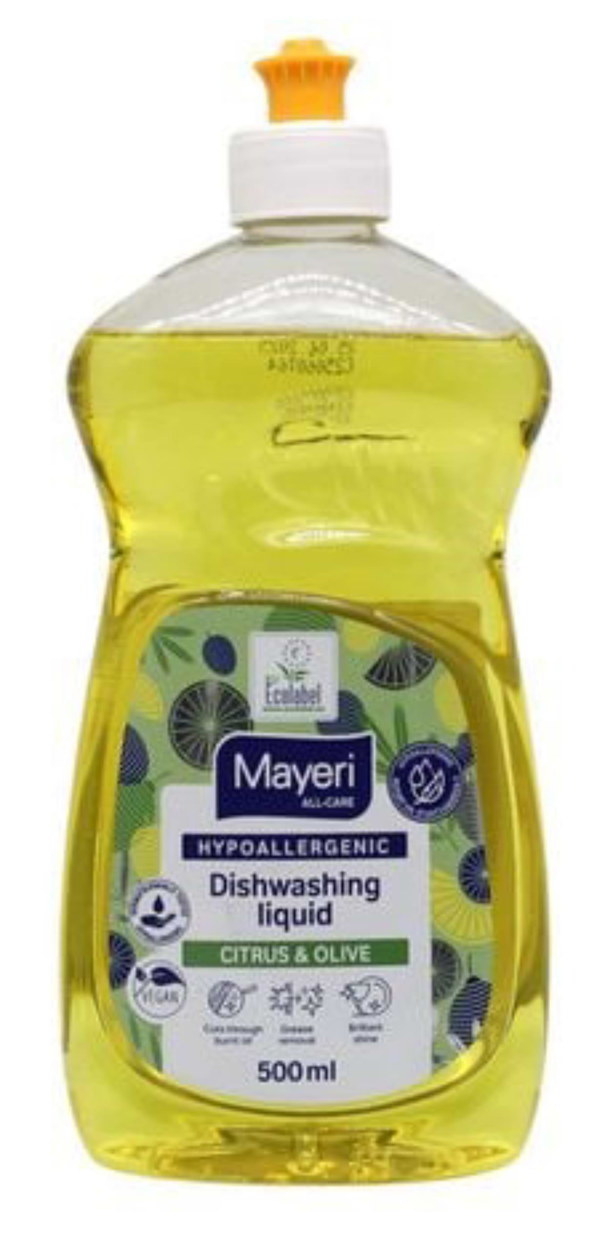 Засіб для ручного миття посуду Mayeri Лимон та Оливка 500 мл (MDDHLO500) - Фото 1