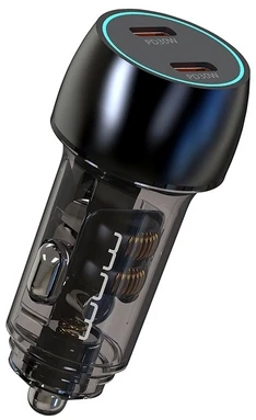 Автомобильное зарядное устройство WUW C283 PD30W+ PD30W black (6978749570372)