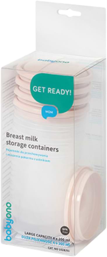 Контейнер для грудного молока BabyOno 4 шт. (1028/01)