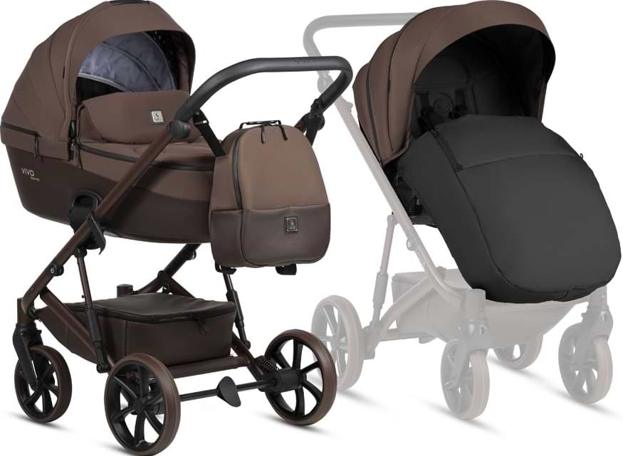 Коляска универсальная 2 в 1 Tutis VIVA6 plus Essential Espresso