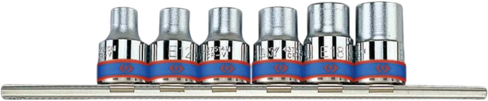 Набір торцевих голівок KING TONY Е 1/2" 6 шт. (4106PR)