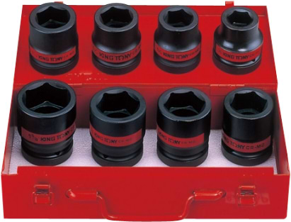 Набір торцевих голівок KING TONY 1" 8 шт. (8410SP)