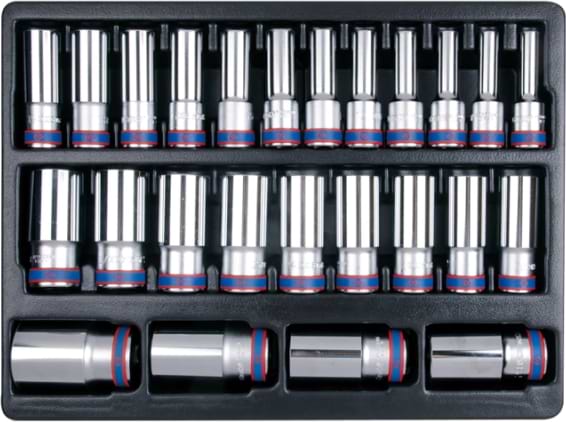 Набір торцевих голівок KING TONY 1/2" 25 шт. (9-4235MR)