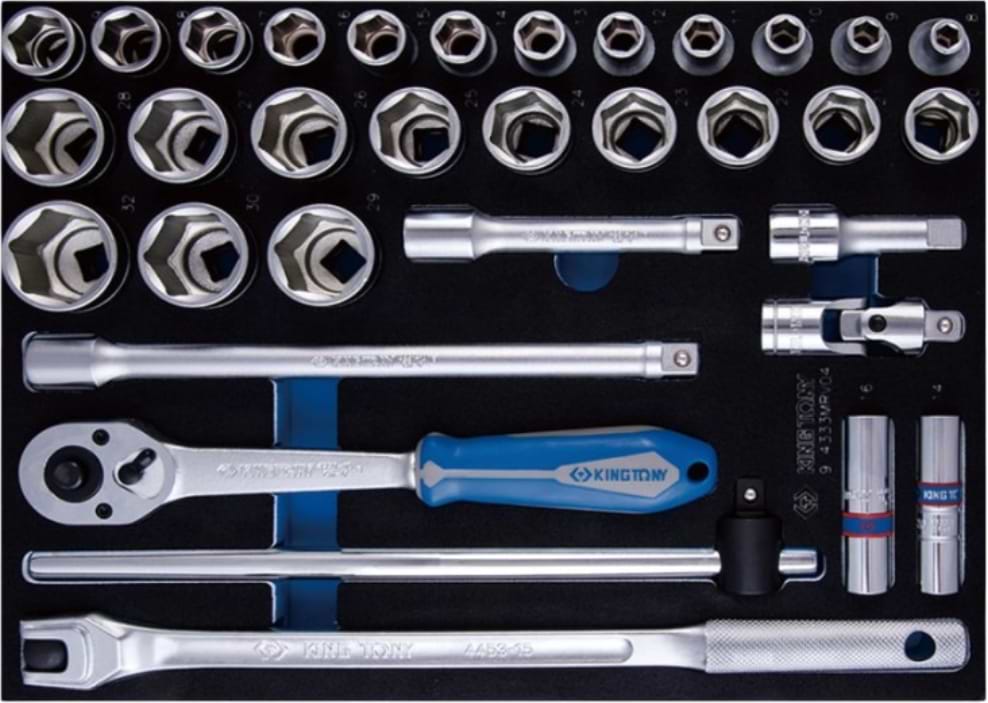 Набір торцевих голівок KING TONY 1/2" 33 шт. (9-4333MRV04)